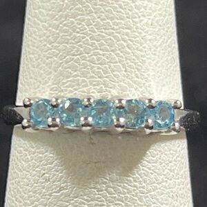 Blue Topaz Sterling Silver Ring